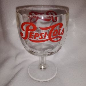 Vintage Pepsi-Cola Goblet Drinking Glass